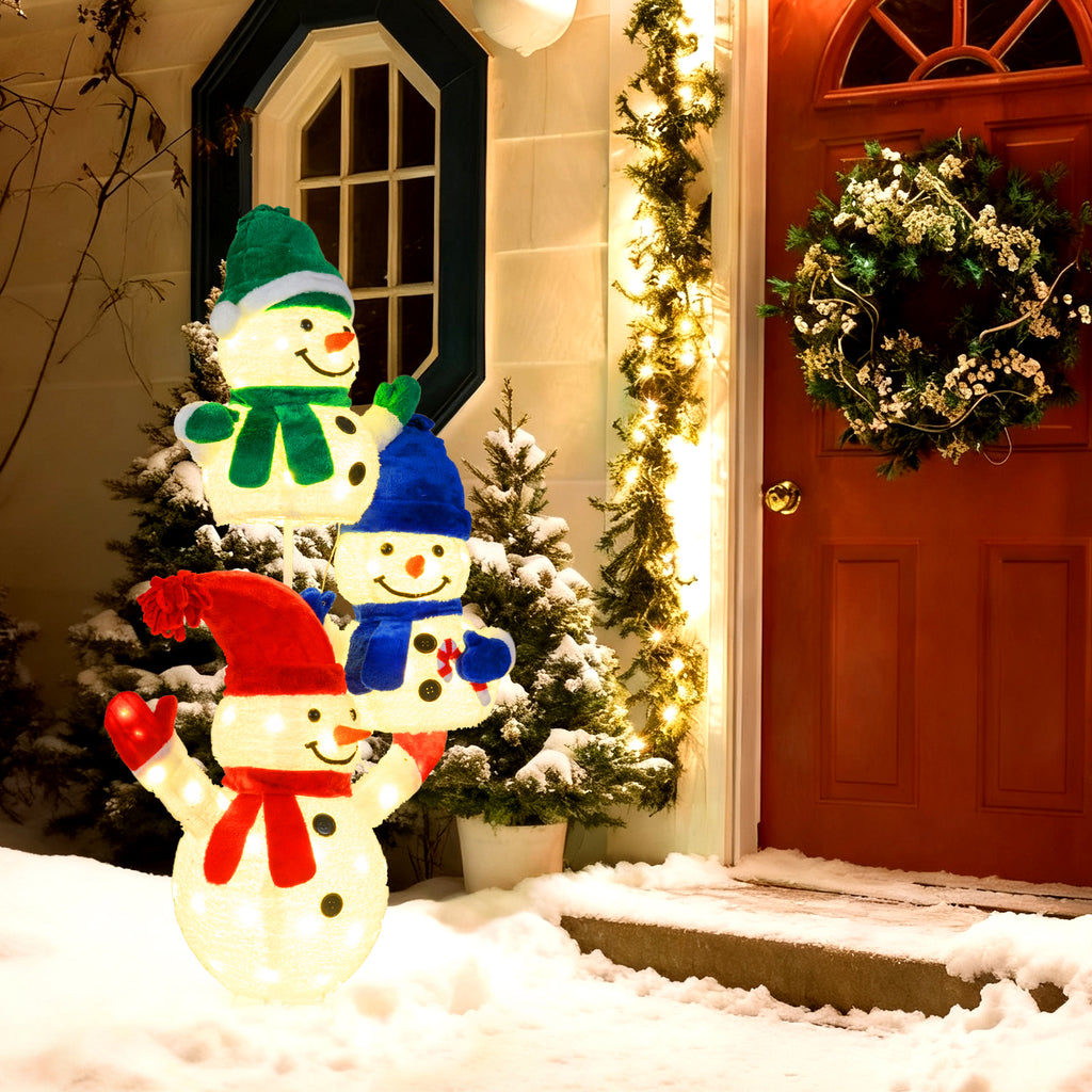 5 FT Snowman Christmas Decoration with 110 LED Lights - Indoor Outdoor Holiday Decor