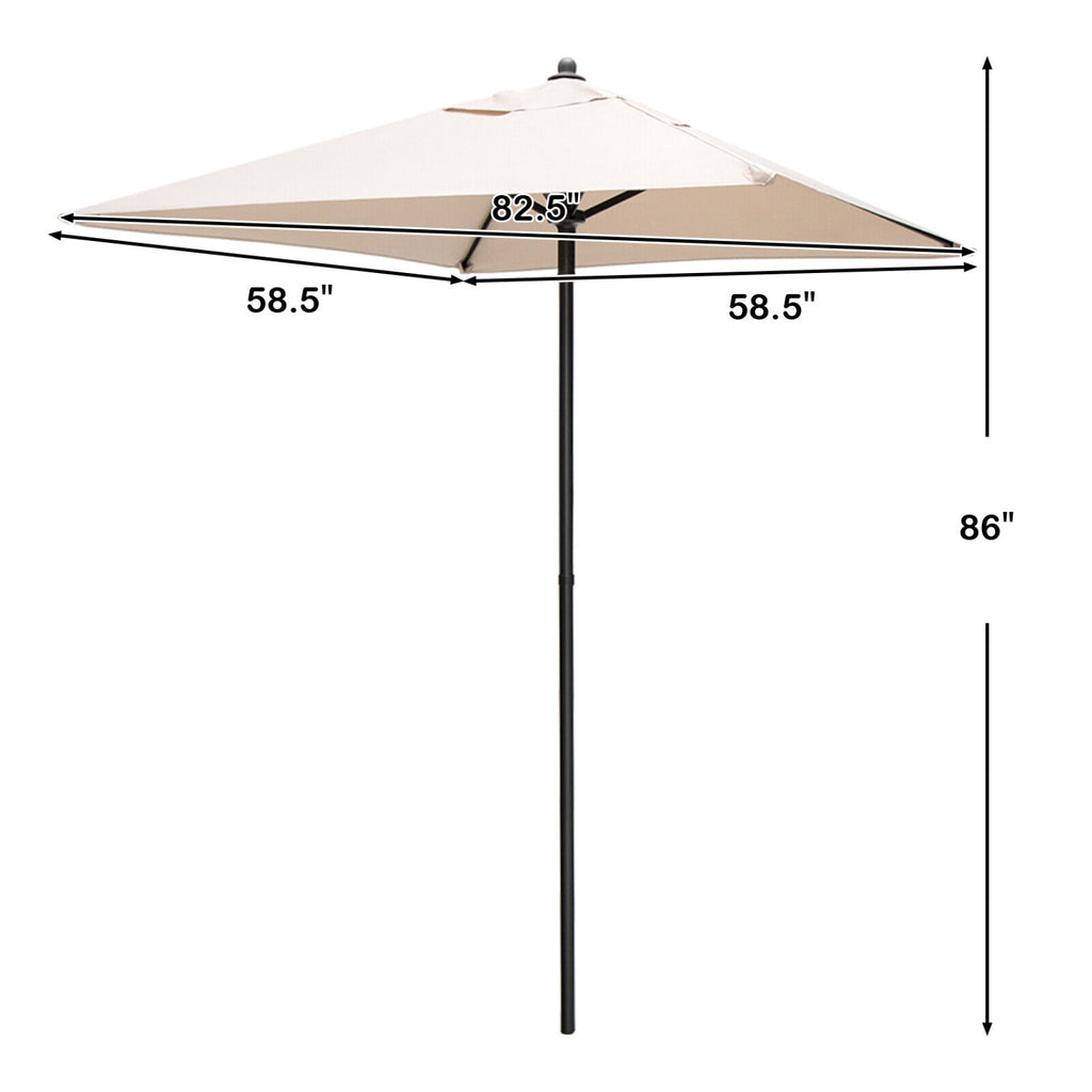 5 Ft Square Market Umbrella - Beige
