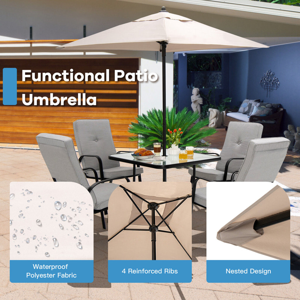 5 Ft Square Market Umbrella - Beige
