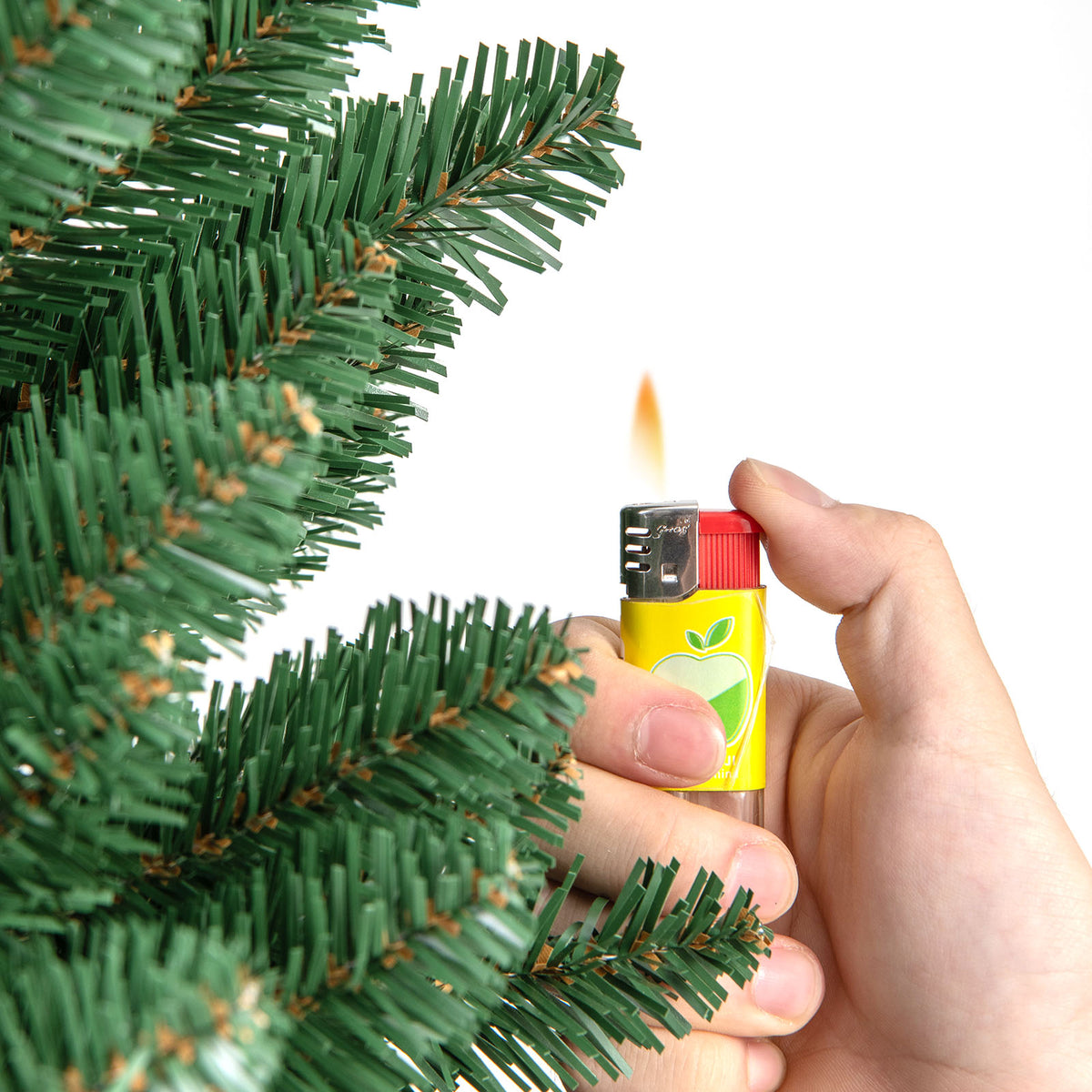 5 Ft Pencil Christmas Tree with Memory Wire Branch Tips - Costway