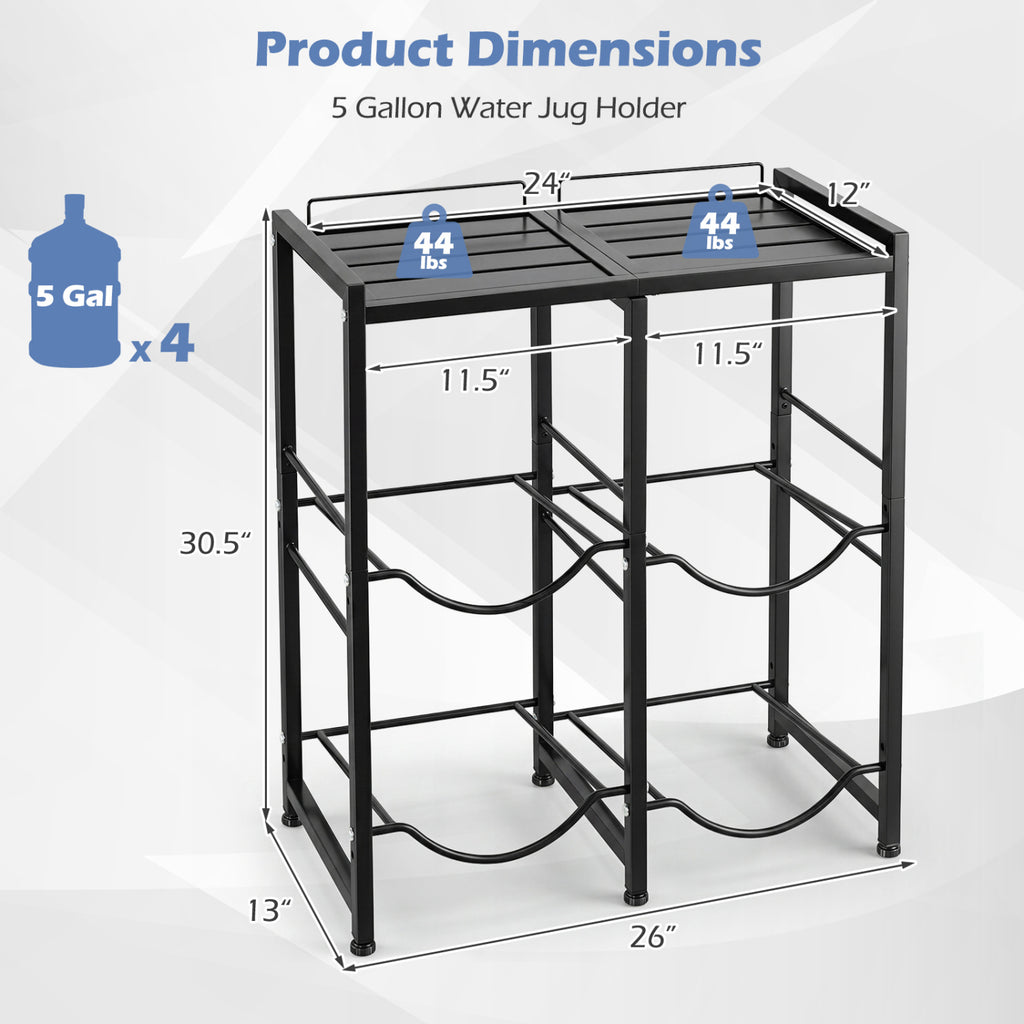 5 Gallon Water Jug Holder for 4 Bottles