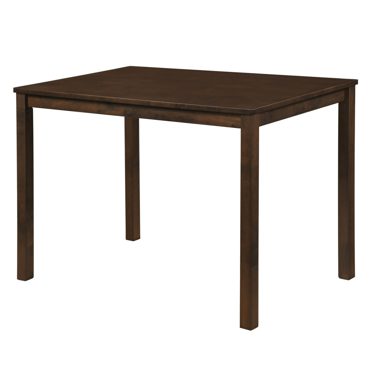 Farmhouse Kitchen Table for 4, Brown - Rubber Wood Dining Table