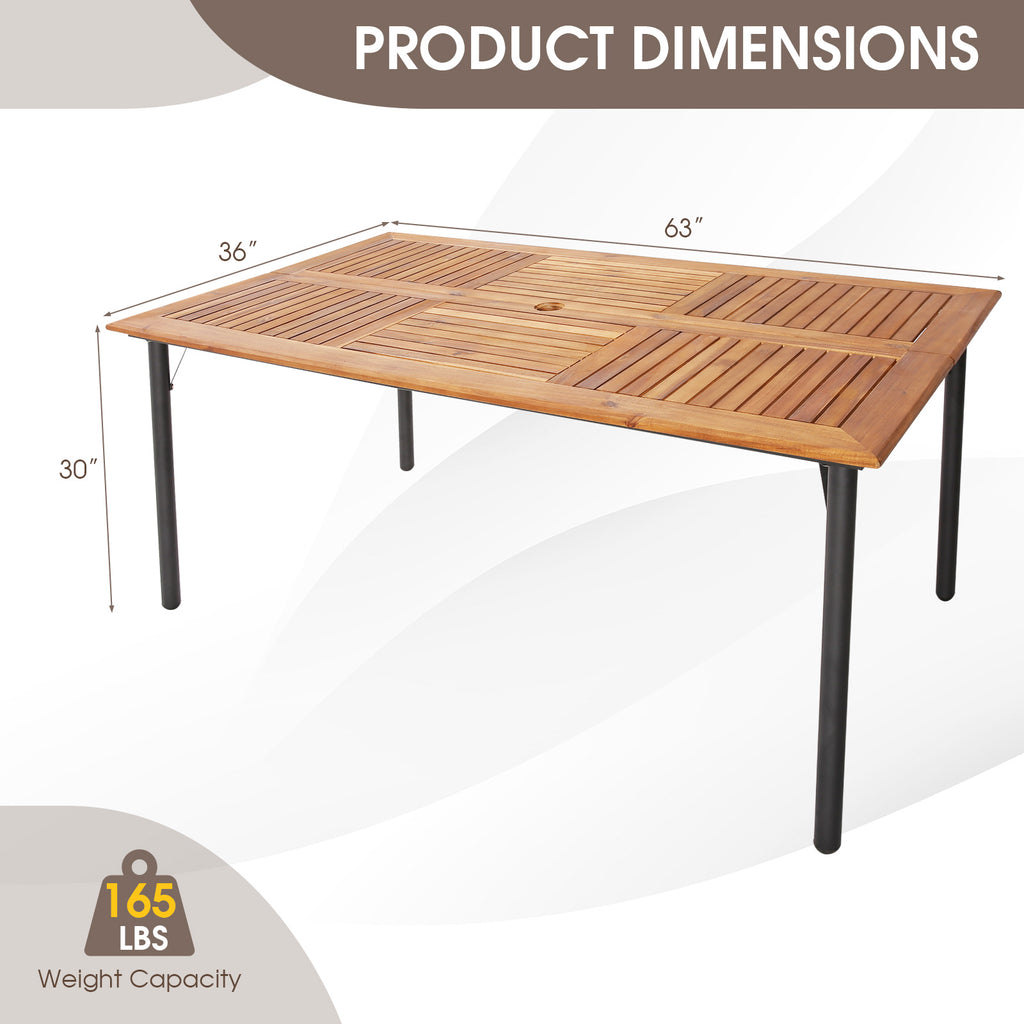 4-5 Piece Outdoor Dining Set with Acacia Wood Table