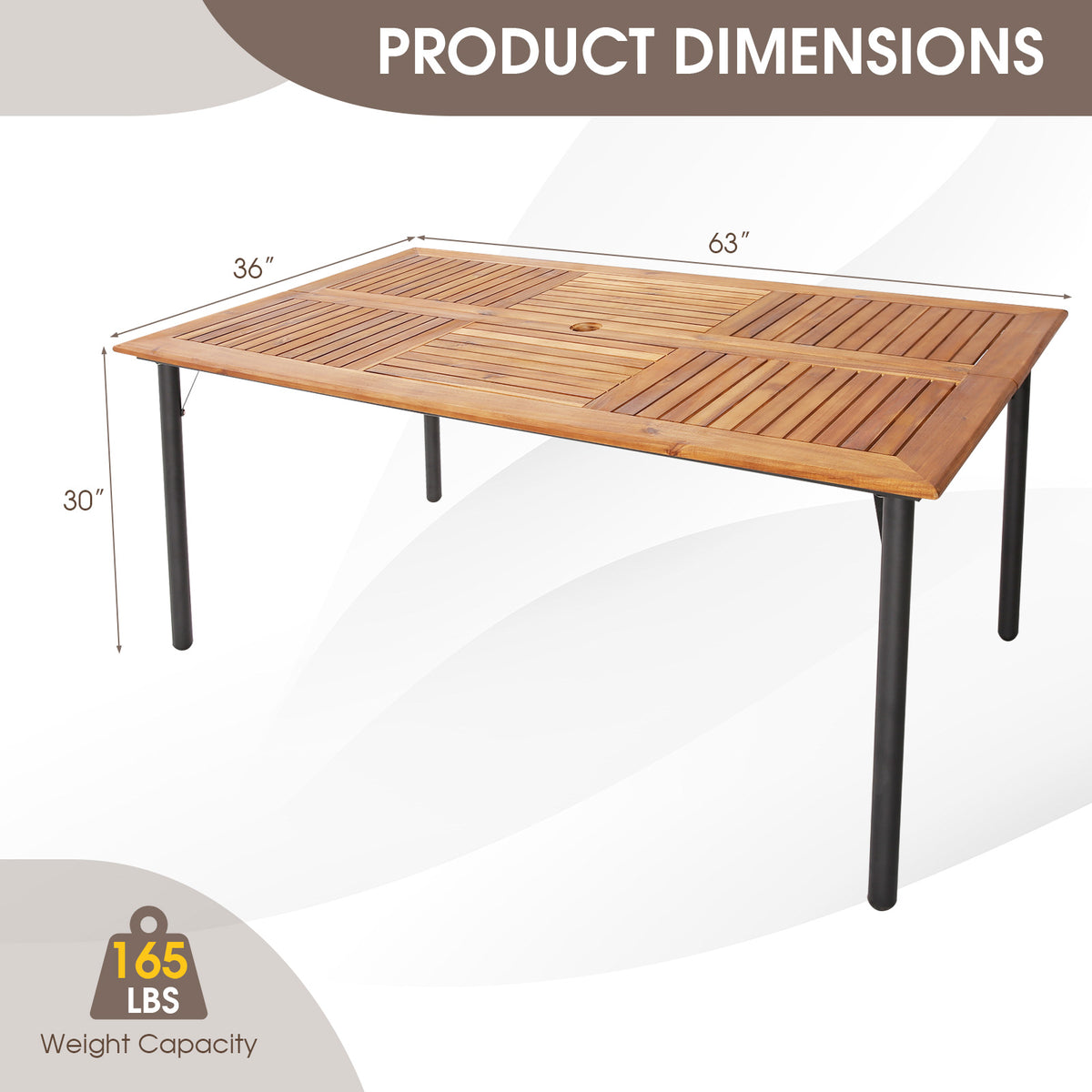4-5 Piece Outdoor Dining Set with Acacia Wood Table