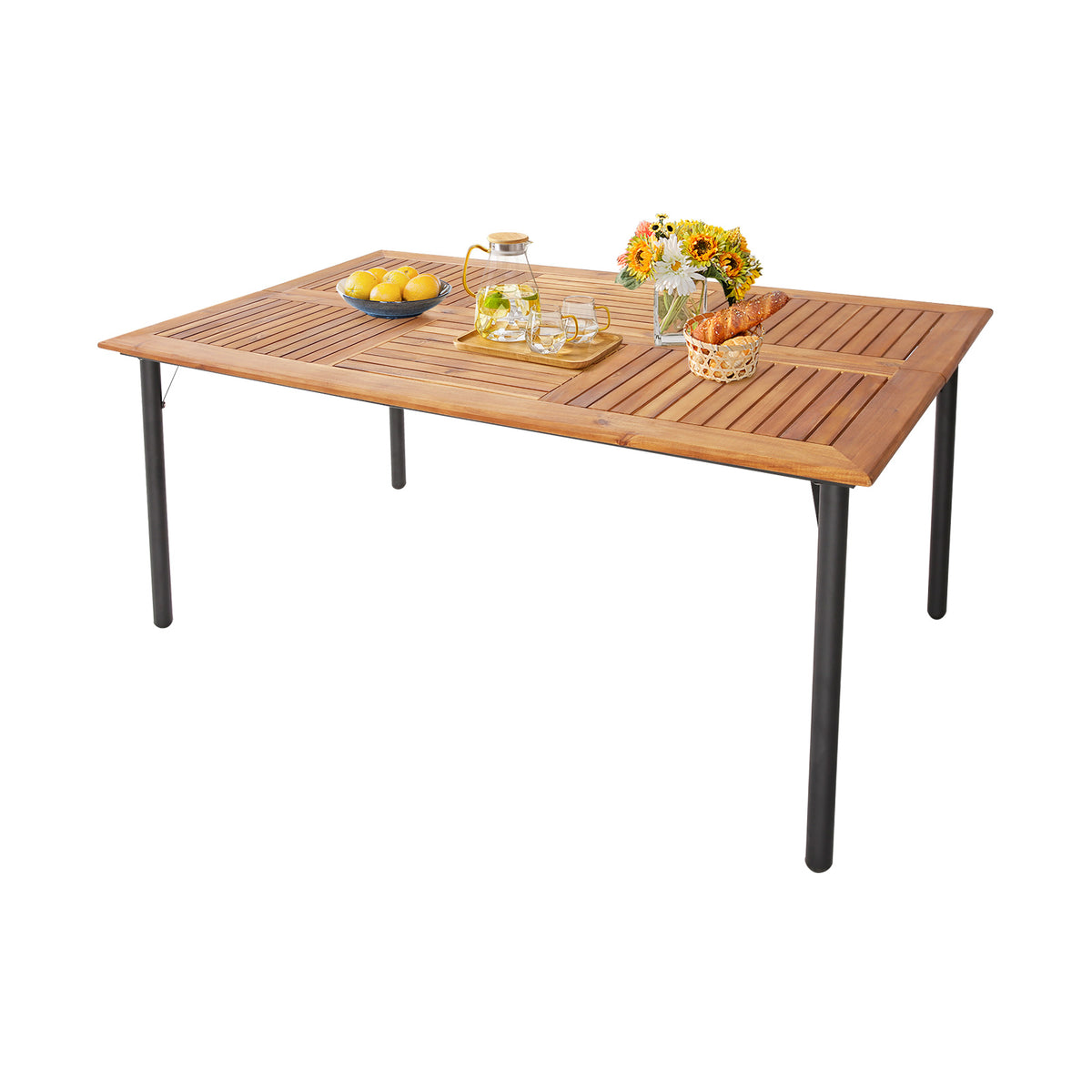 4-5 Piece Outdoor Dining Set with Acacia Wood Table