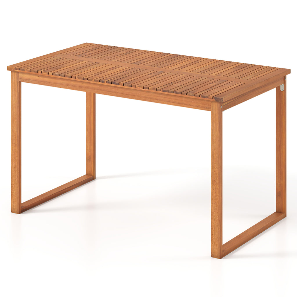 Acacia Wood Outdoor Dining Table 49" × 27.5"