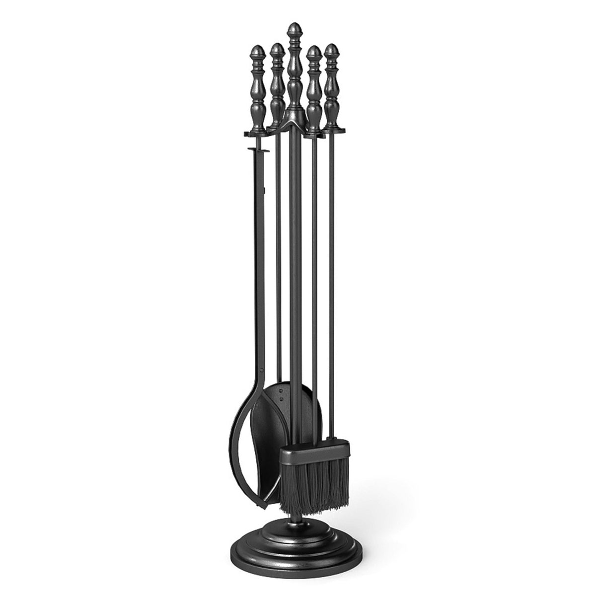 5-Piece Fireplace Tool Set with Stand