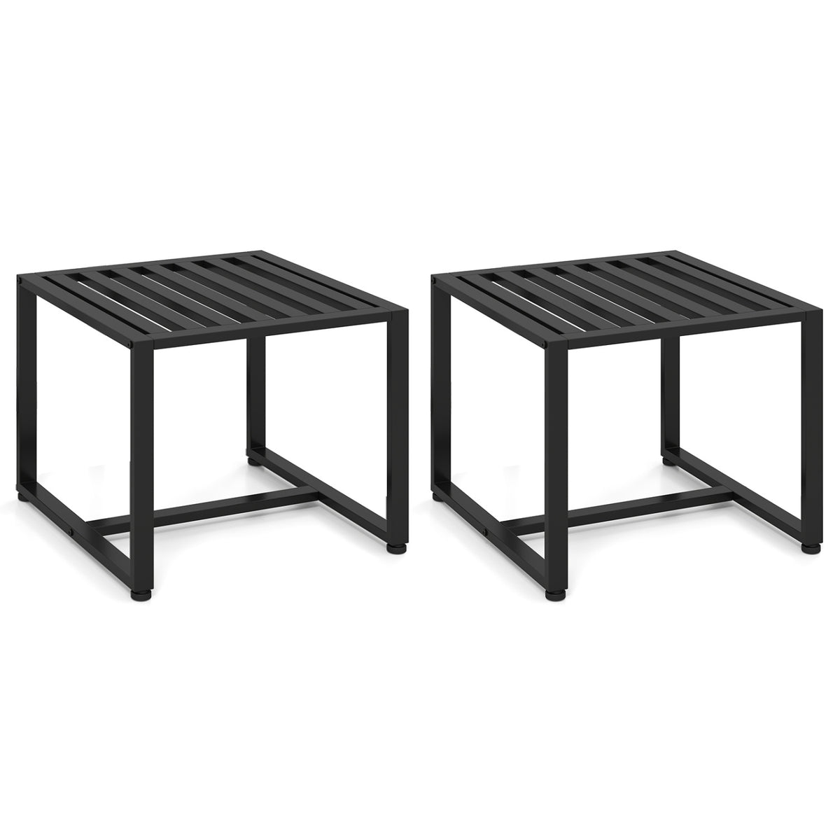 5-Piece Living Room Set with Sofa & Coffee Tables - Black & Gray