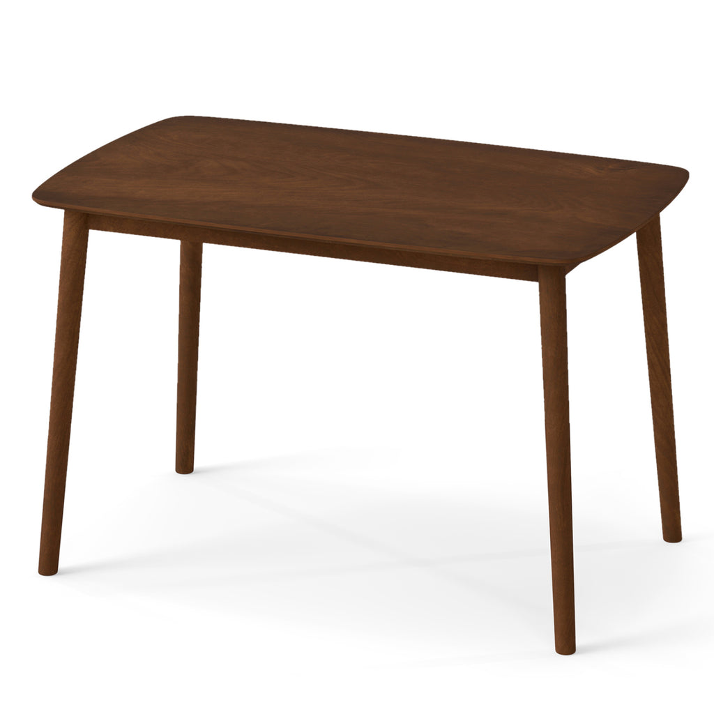 Rectangular Kitchen Table for 4, Coffee - Rubber Wood Dining