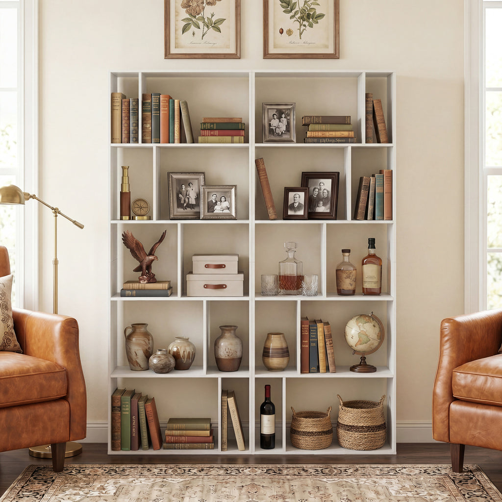 5-Tier Modern Bookshelf with Open Back and 2 Anti-Tipping Kits