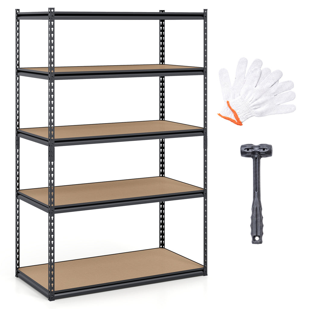 5-Tier Garage Shelving Unit 2200 LBS Heavy Duty with MDF Boards 48" x 24" x 72"
