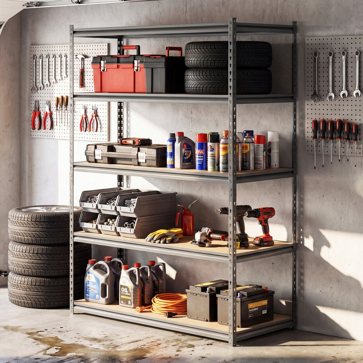 5-Tier Garage Shelving Unit 2200 LBS - 1 Piece