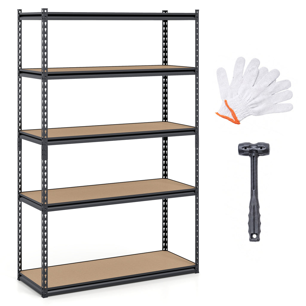 5-Tier Garage Shelving Unit 48" x 18" x 72" - MDF Boards