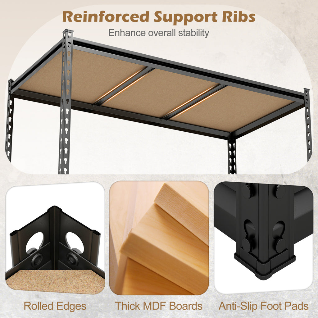 5-Tier Garage Shelving Unit 48" x 18" x 72" - MDF Boards