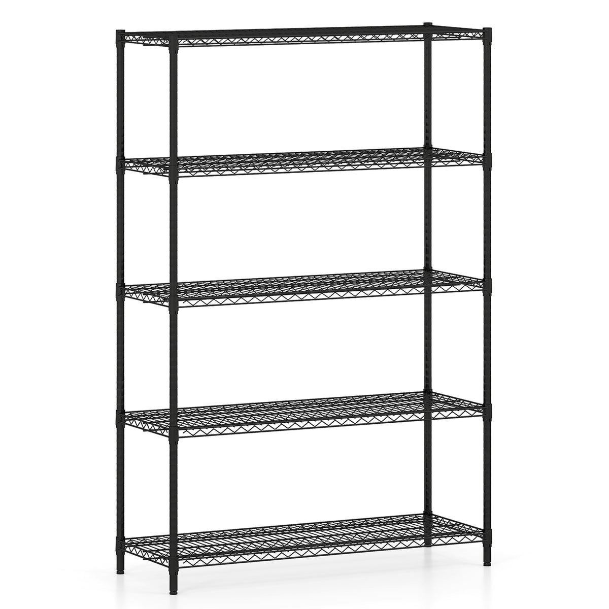 6-Tier Metal Storage Shelving Unit with V-Shaped Wire Rack for Home