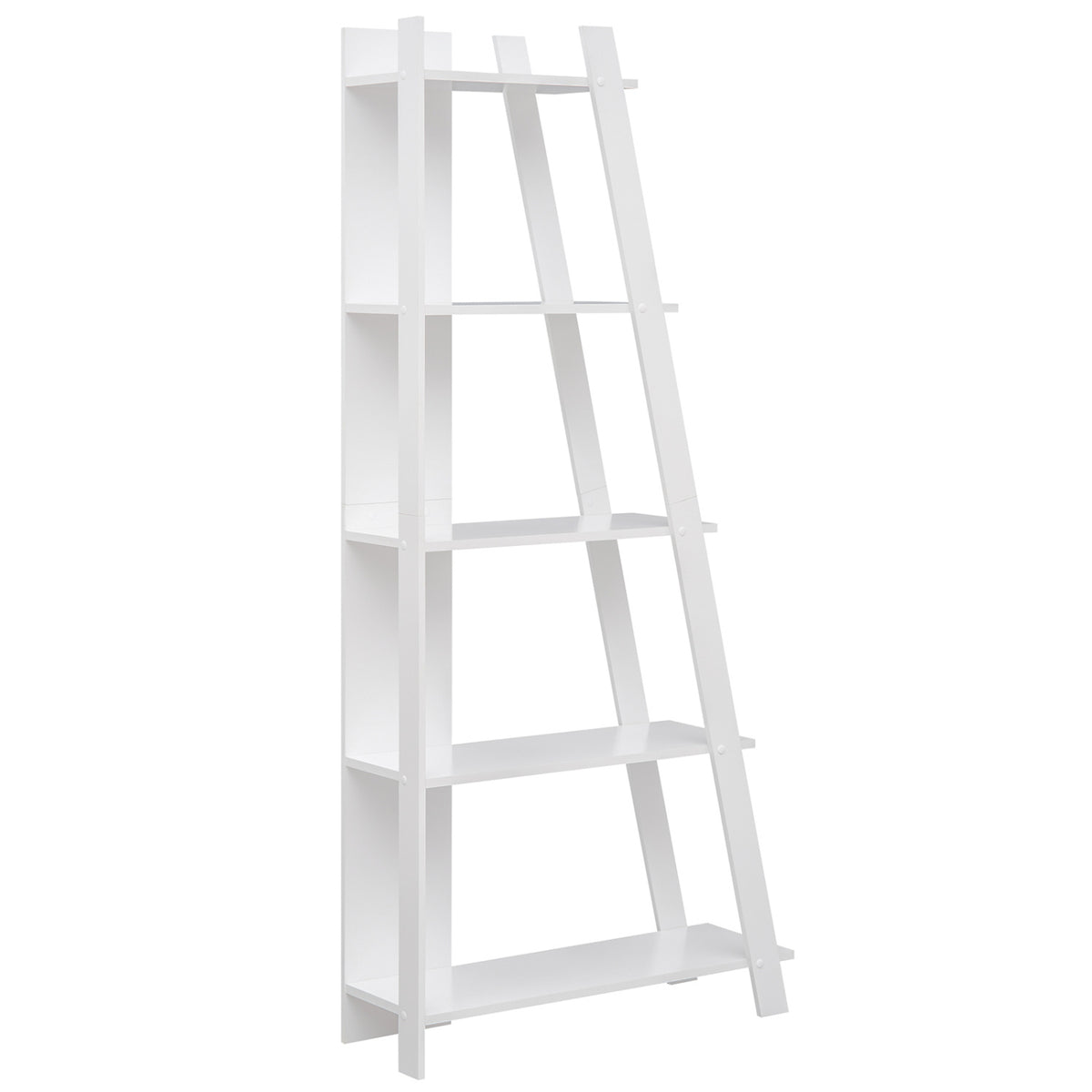 5-Tier Modern Bookshelf Narrow Vertical Display Shelf for Small Space