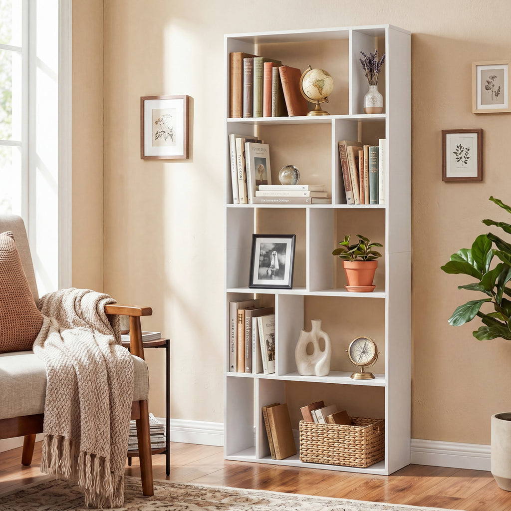 5-Tier Modern Bookshelf with Open Back and 2 Anti-Tipping Kits