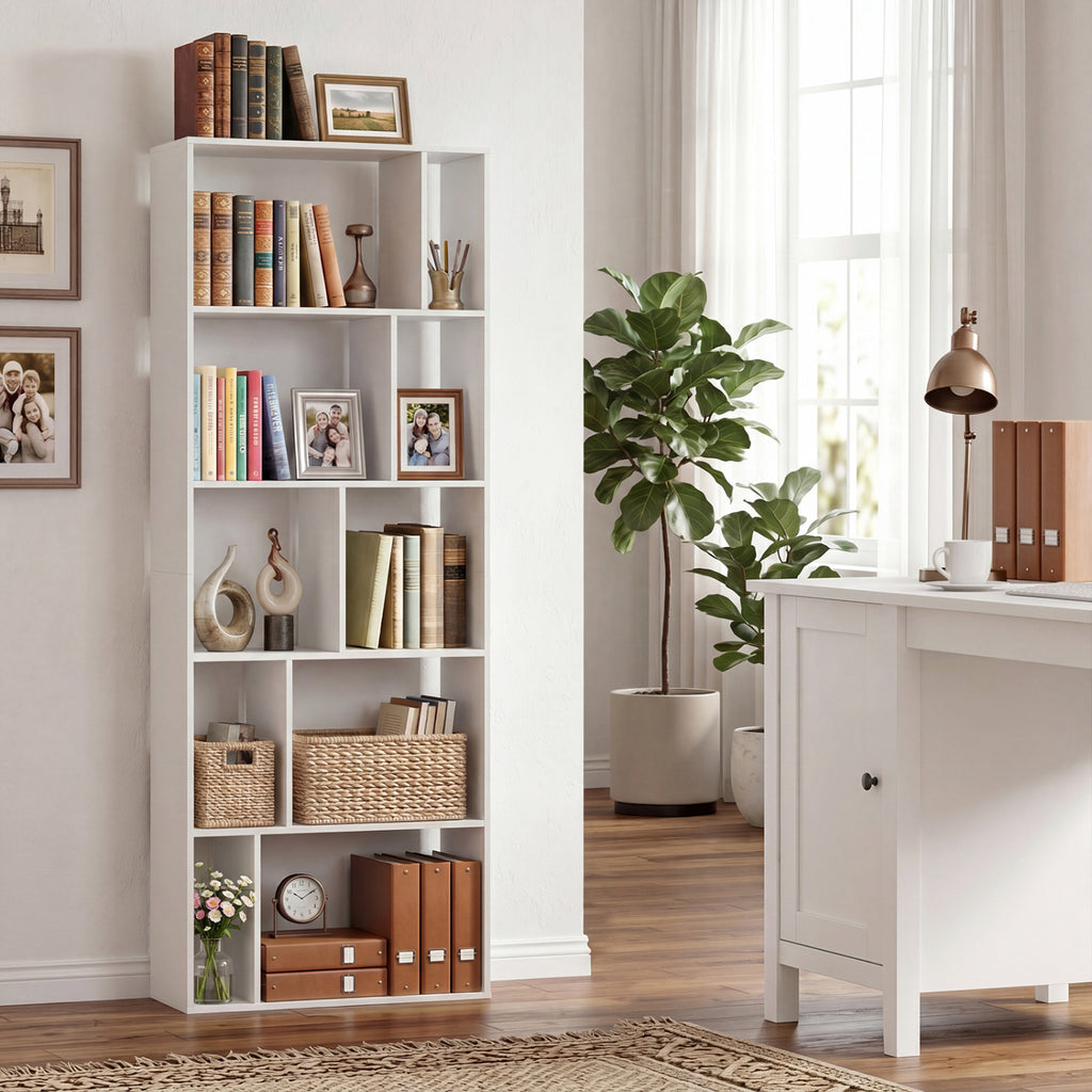 5-Tier Modern Bookshelf with Open Back and 2 Anti-Tipping Kits