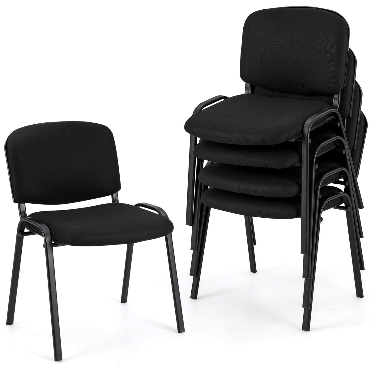 Leather Office Reception Chairs Set of 2 - Guest Seating