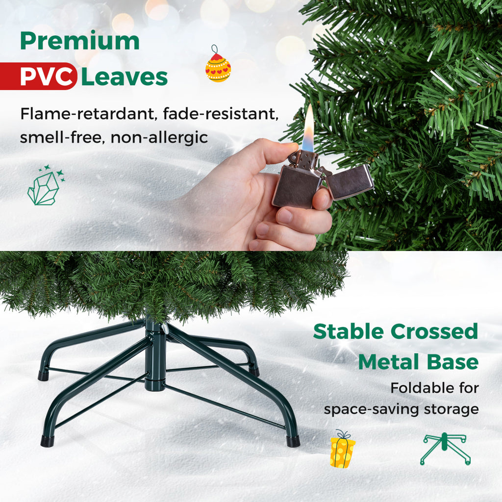Costway 5ft Artificial Christmas Tree with 519 PVC Branch Tips - Full Green, Hinged & Flame-Retardant, Easy Assembly - Variation of THIS listing