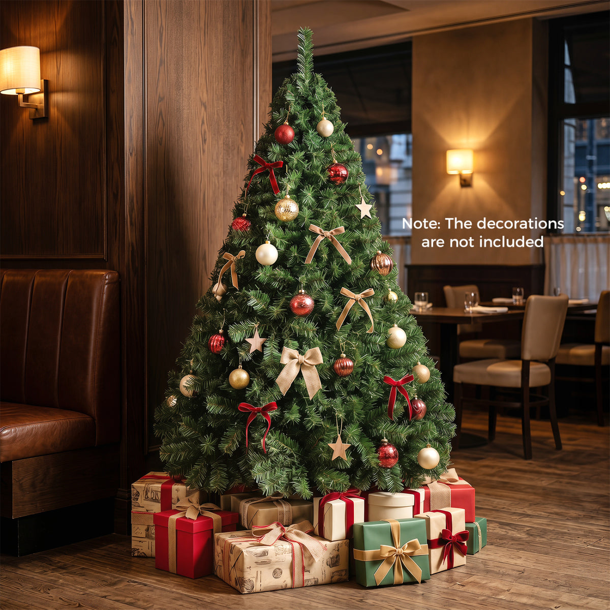 Costway 5ft Artificial Christmas Tree with 519 PVC Branch Tips - Full Green, Hinged & Flame-Retardant, Easy Assembly - Variation of THIS listing