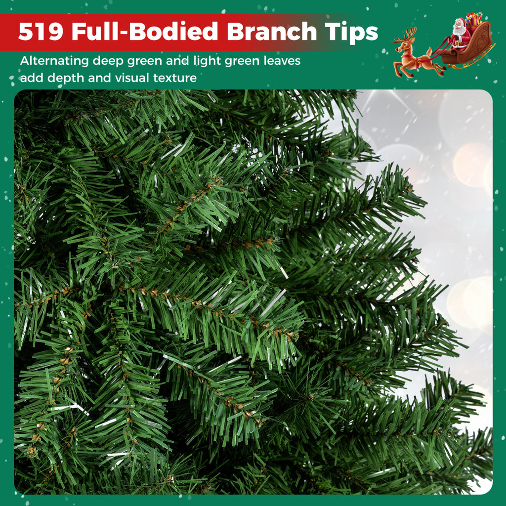 Costway 5ft Artificial Christmas Tree with 519 PVC Branch Tips - Full Green, Hinged & Flame-Retardant, Easy Assembly - Variation of THIS listing
