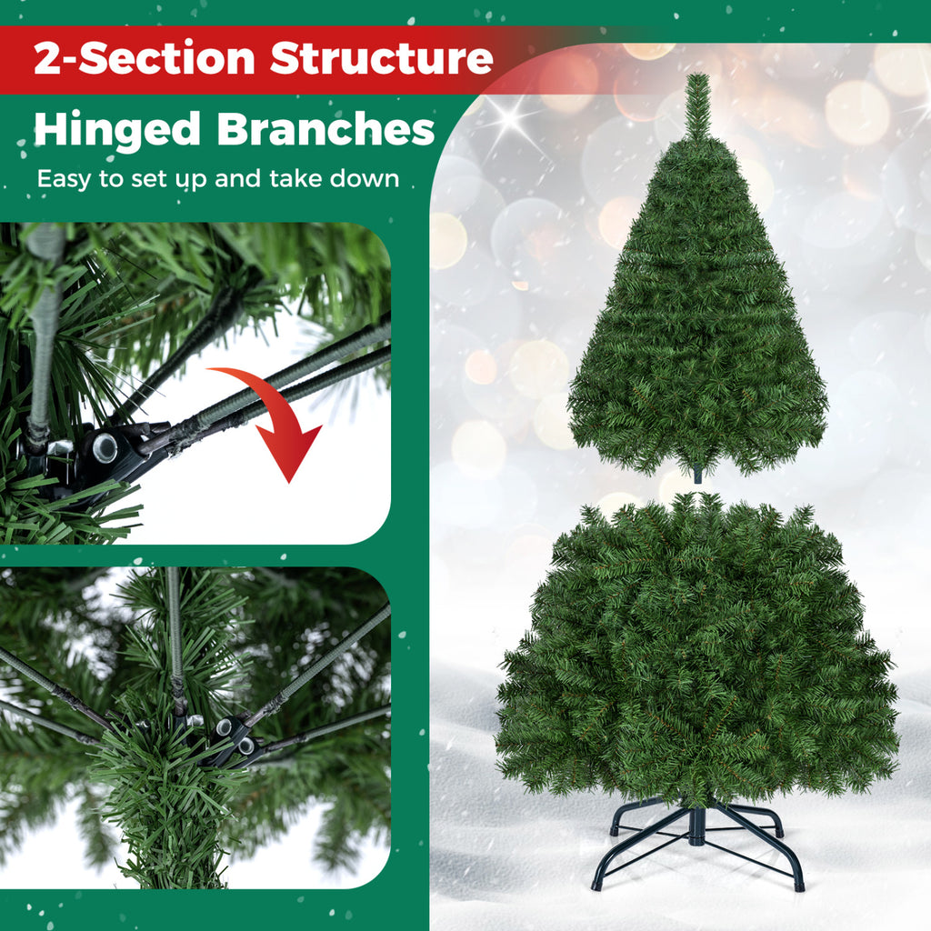 Costway 5ft Artificial Christmas Tree with 519 PVC Branch Tips - Full Green, Hinged & Flame-Retardant, Easy Assembly - Variation of THIS listing