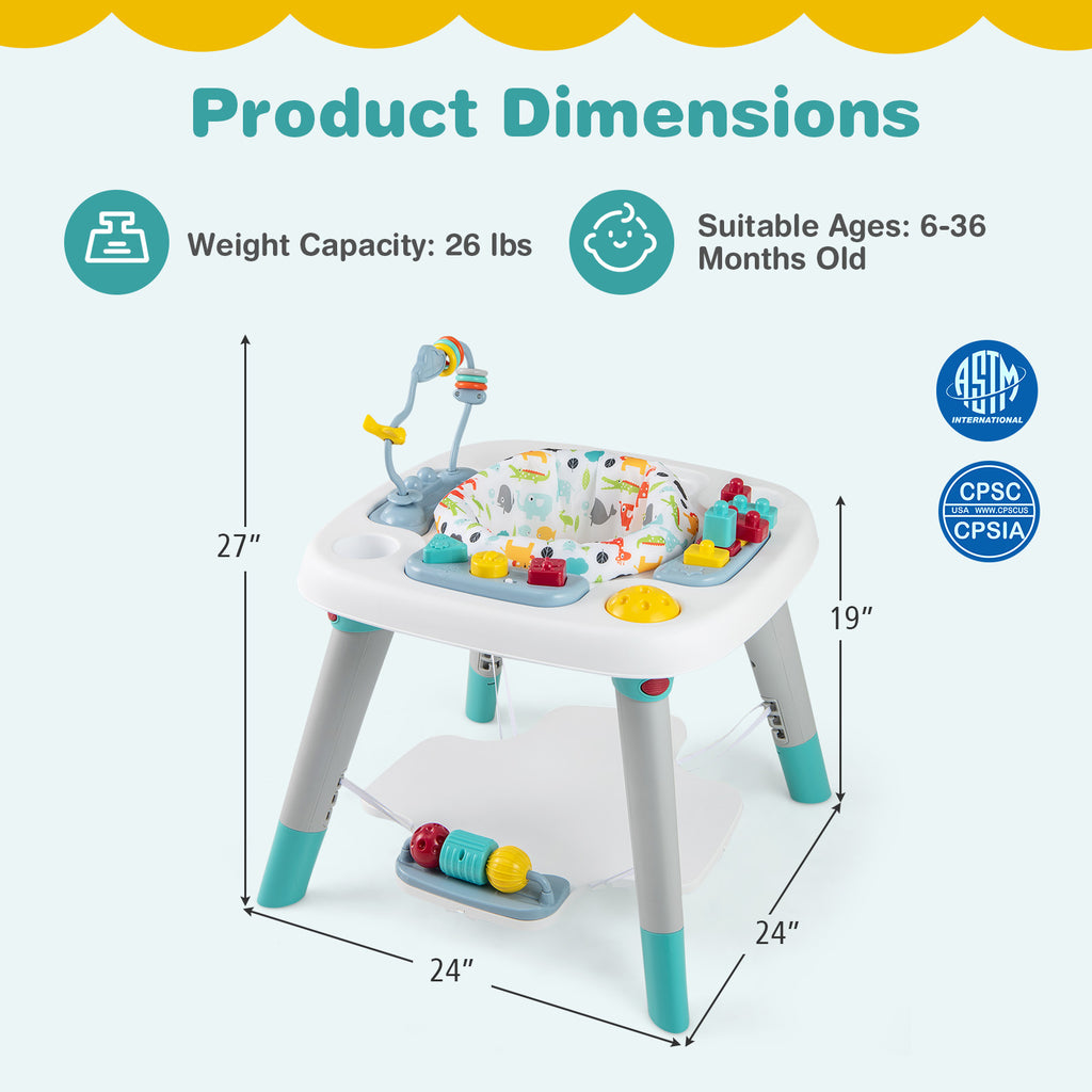 6-in-1 Baby Activity Center Infant Jumper with Adjustable Height & 360° Seat