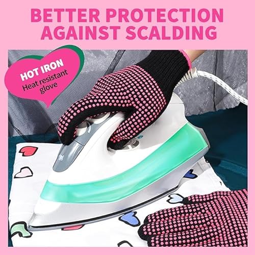 Heat?Resistant Gloves?Silicone?Grip Protection for Hair Styling, Curling & Flat Iron, Heat Press, Sublimation?Universal Fit