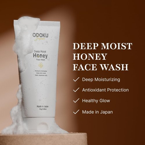 TODOKU JAPAN Deep Moist Honey Face Wash - 110g