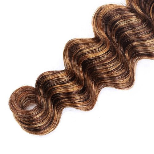 P430 Bundles Highlight Human Hair Bundles Ombre Brown Deep Wave Bundle 20 inch #4 Deep Wave Bundle 100g