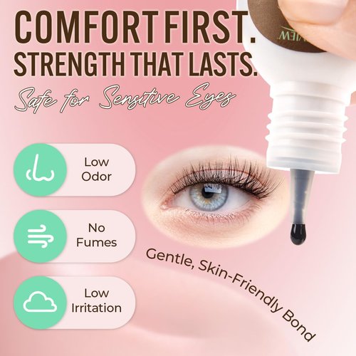 LASHVIEW Lash Cluster Glue & Remover Kit Strong Hold 3-4 Weeks Long-Lasting, Waterproof Formula, Includes DIY Lash Supplies, Easy at-Home Removal