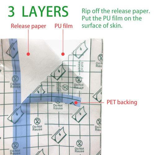 Tattoo Aftercare Bandage Roll 10" x 10 Yard - Waterproof Transparent Film for Tattoo Initial Healing and Skin Repair Adhesive Tattoo Supply Wrap
