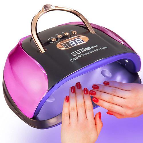 MUSERAY UV LED Nail Light, 256W High Power Gel Light, 4 Timer Settings and Professional Manicure Lamp with Automatic Sensor (Comes with 9 Free Gifts)
