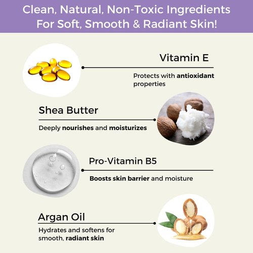 RaGaNaturals Lavender Shea Butter Hand and Body Lotion, 8 Fl Oz - Moisturizing, Plant-Based, Vegan, with Argan, Avocado Oil & Vitamin E