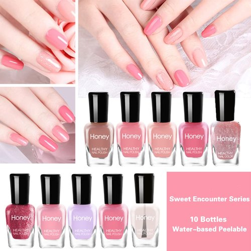 Tophany Non Toxic Nail Polish Set, Easy Peel Off and Fast Dry NailPolish Set for Pack, Eco Friendly and Organic Water Based Nail Polish for Women,Teens(20 Bottles)