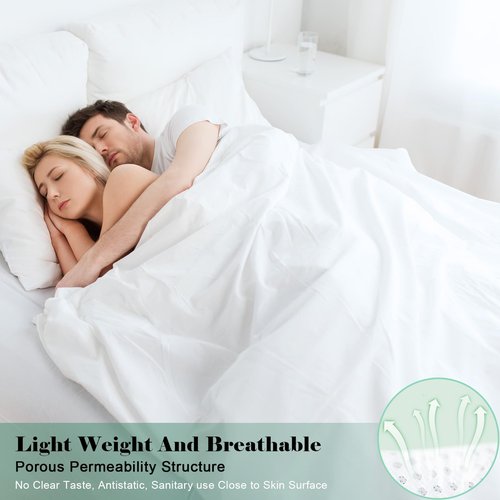 Breenhill 4 Pack Disposable Bed Sheets - Queen Size with Quilt Cover and Pillowcase, Travel Essentials for Hotel, Cruise