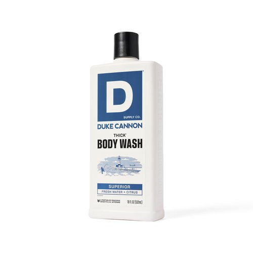Duke Cannon Thick Body Wash - Superior, Men’s Premium Body Wash, Deep Clean, Refreshing Scent, Large 18oz Bottle, Sulfate-Free, Moisturizing Formula (3 Pack)