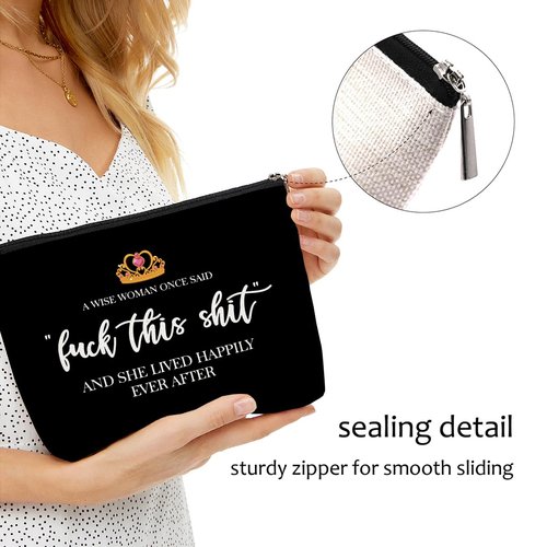 Funny Gifts for Women, Grandma, Strong Women Retirement Gifts Cool Gifts for Coworkers, Hostess Gift Ideas Gag Gifts Birthday Girls Weekend Fun Gifts Makeup Travel Bag Inspirational Cosmetic Bag
