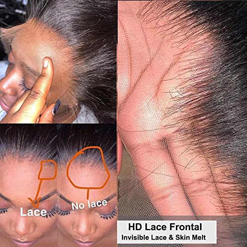 1B 30 Ombre Color Body Wave Short Bob Highlight Wig Short Loose Wavy 13x6 HD Transparent Lace Frontal Human Hair Wig with Baby Hair Bleached Knots Glueless Brazilian Virgin Human Hair Wigs for Women