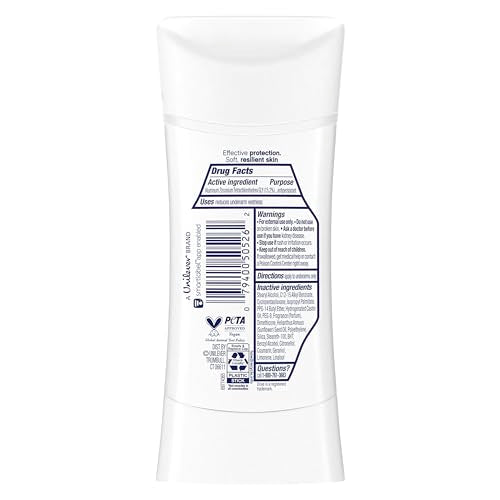Dove Advanced Care Antiperspirant Deodorant Stick Peach & Chamomile Tea 4 Count for helping your skin barrier repair after shaving 72 hour odor control and all-day sweat protection 2.6 oz