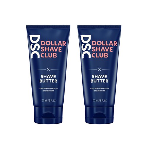 Dollar Shave Club Shave Cream 2-Pack and Shave Butter 2-Pack for Sensitive Skin, Designed for Smooth Glide to Help Fight Razor Bumps