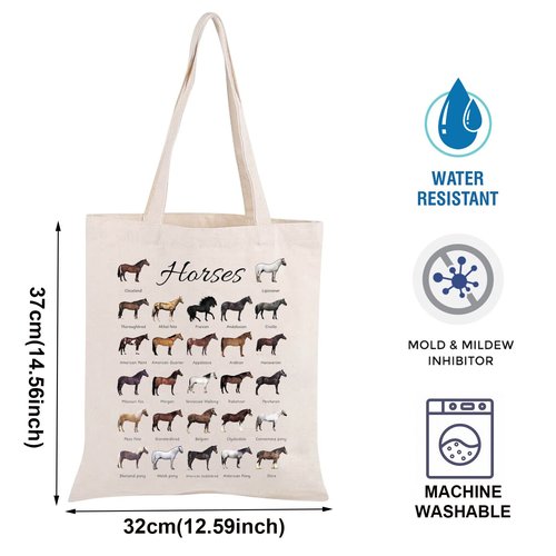 TOBGBE Horse Travel Bag - Inspirational Floral Equestrian Gift for Women (Many Horses)