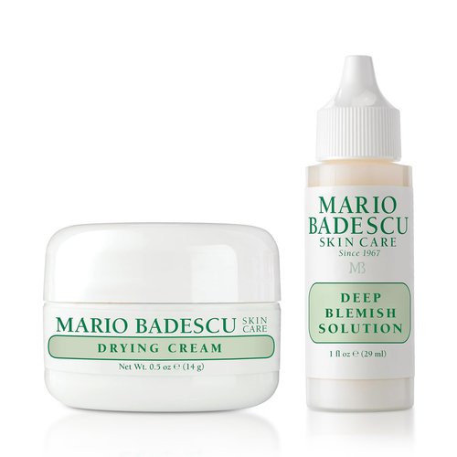 Mario Badescu Blemish Spot Treatment Bundle – Drying Cream & Deep Blemish Solution for Oily, Combination & Congested Skin – Fast Relief for Surface & Under-the-Skin Bumps