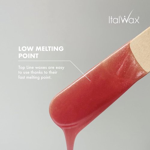 Italwax Top Line Pink Pearl - 750g / 1.65lb - Hard wax beads for hair removal - Unscented - Synthetic formulation ideal for sensitive skins - Recommended for Bikini area and Armpits