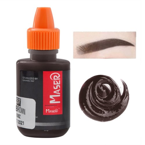 Tattoo Pigment Microblading Tattoos Inks Black Brown 10ml/0.35oz Permanent Makeup Ink Options Designed Specifically for Cosmetic Tattooing, Eyebrows, Lips, and Eyeliner