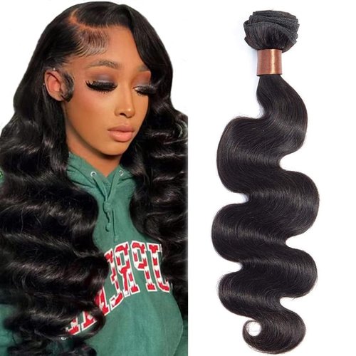 BLACKMOON HAIR Indian Virgin Hair Body Wave Human Hair Bundle 100% Unprocessed Human Virgin Hair One Bundle 20 inch 100g Natural Black Color