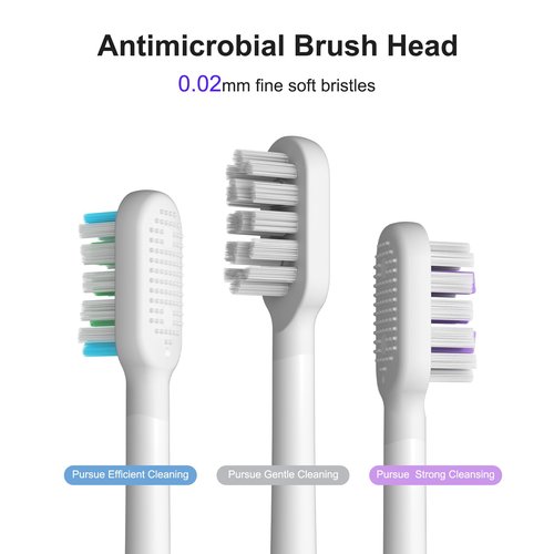 HOSOKA Electric Toothbrush for Adults, 60° Oscillating & Vibration Sonic Electric Toothbrush, Wave Toothbrush with Configurable App, 3 Brush Heads, Magnetic Rechargeable Travel Toothbrush, IPX7