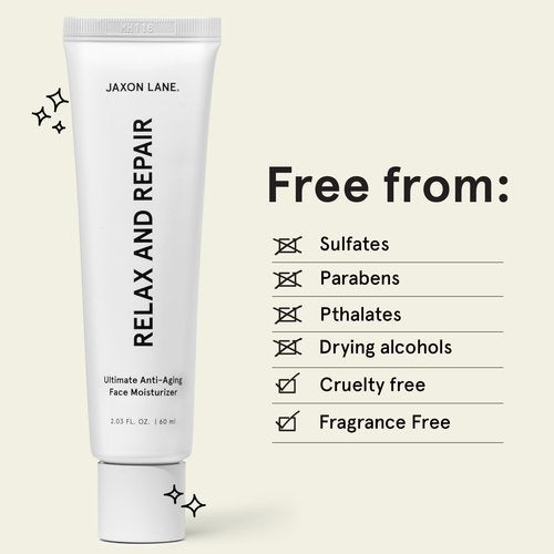 JAXON LANE RELAX AND REPAIR Anti Aging Face Moisturizer for Men | Anti Wrinkle Cream for Face, Night Cream, Eye Cream with Niacinamide (Vitamin B3), Hyaluronic Acid, Vitamin E & Ceramides For Skin