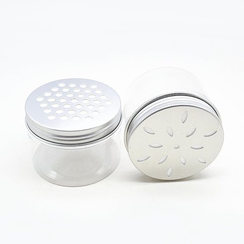 Nwsrayu 12 pcs 3 Styles Air Freshener Solid Perfume Aroma Diffuser Empty Storage Containers with Hollow Lids 80ml 2.7 OZ Screw Lid Round Jars Sample for Aromatherapy (12)